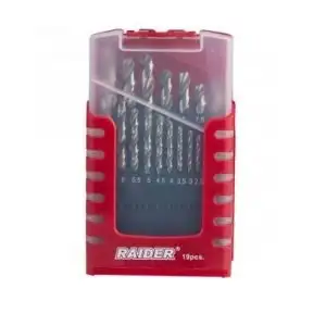 Set burghii metal 1-10mm., HSS + TIN, 19buc. Raider 150684