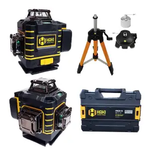 Nivelă laser 16 linii verzi, 4D, 30m, 2 baterii, DISPLAY HAKI HNLDS-16