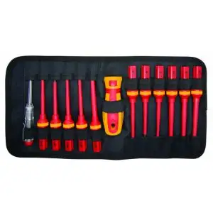 Set de șurubelnițe dielectrice + suport pentru biți 13buc, Topmaster 225109