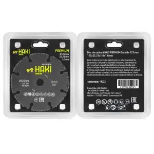 Disc debitare multifuncțional CARBIDE 125×22,2mm HAKI 8032