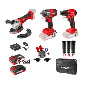 Set 3 scule cu acumulator Raider 30255